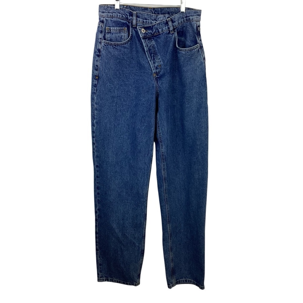 Collusion By ASOS Asymmetrical Denim Mom Jeans Size 30/34